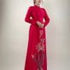 Áo dài bà sui màu đỏ 1