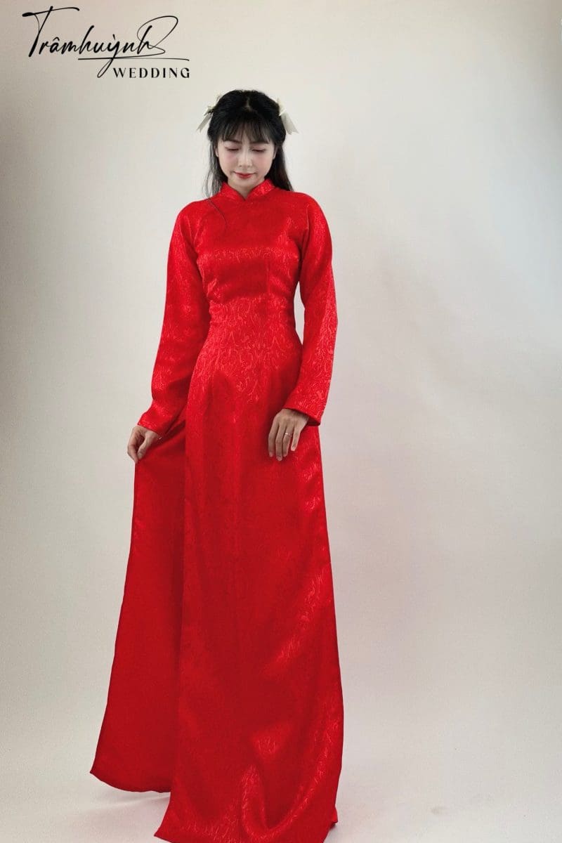 Áo Dài Cô Dâu Màu Đỏ 1