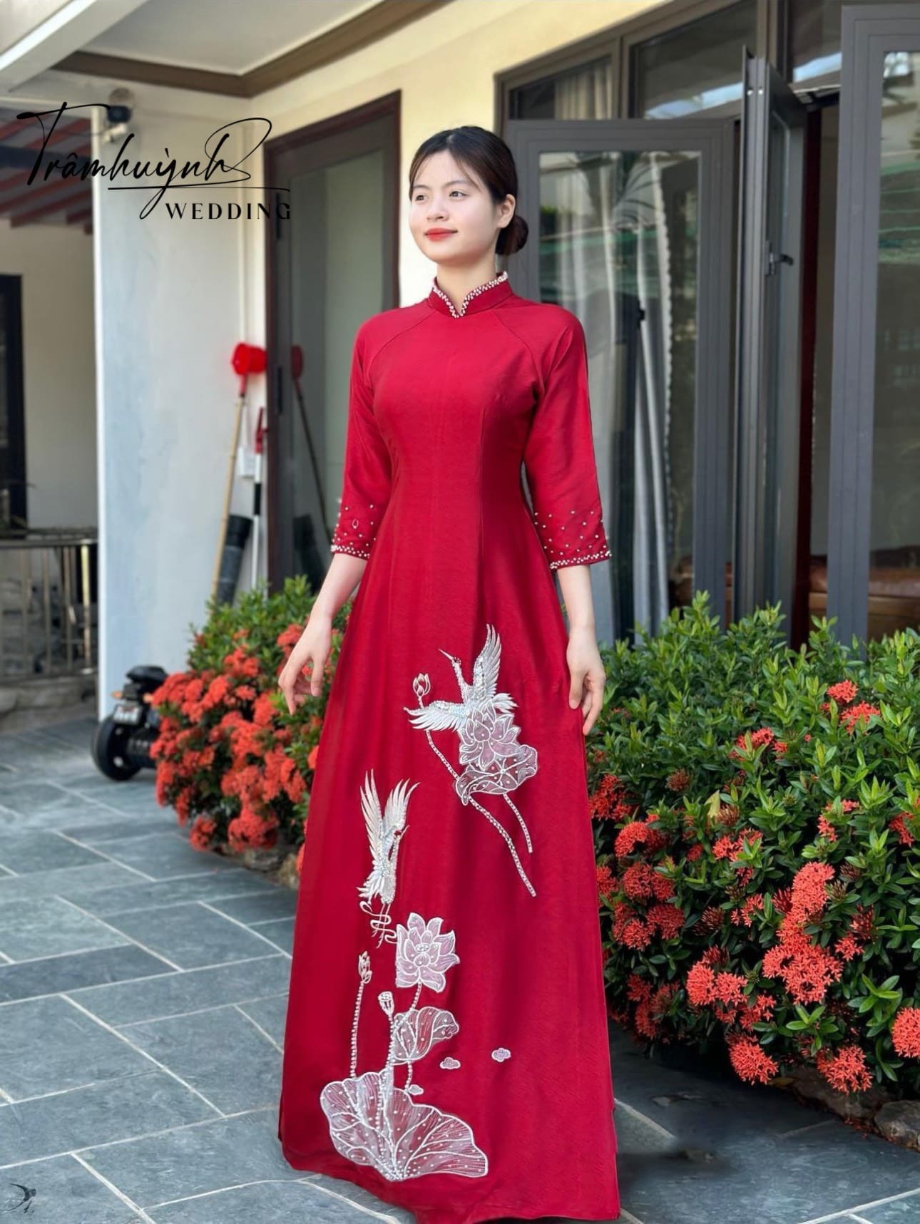 Mẫu áo dài bà sui đẹp